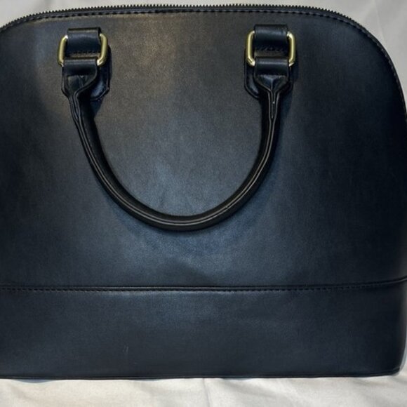 BCBG NWT Ivy Dome Satchel Black with Detachable Strap Shoulder Handbag Large - Picture 12 of 14